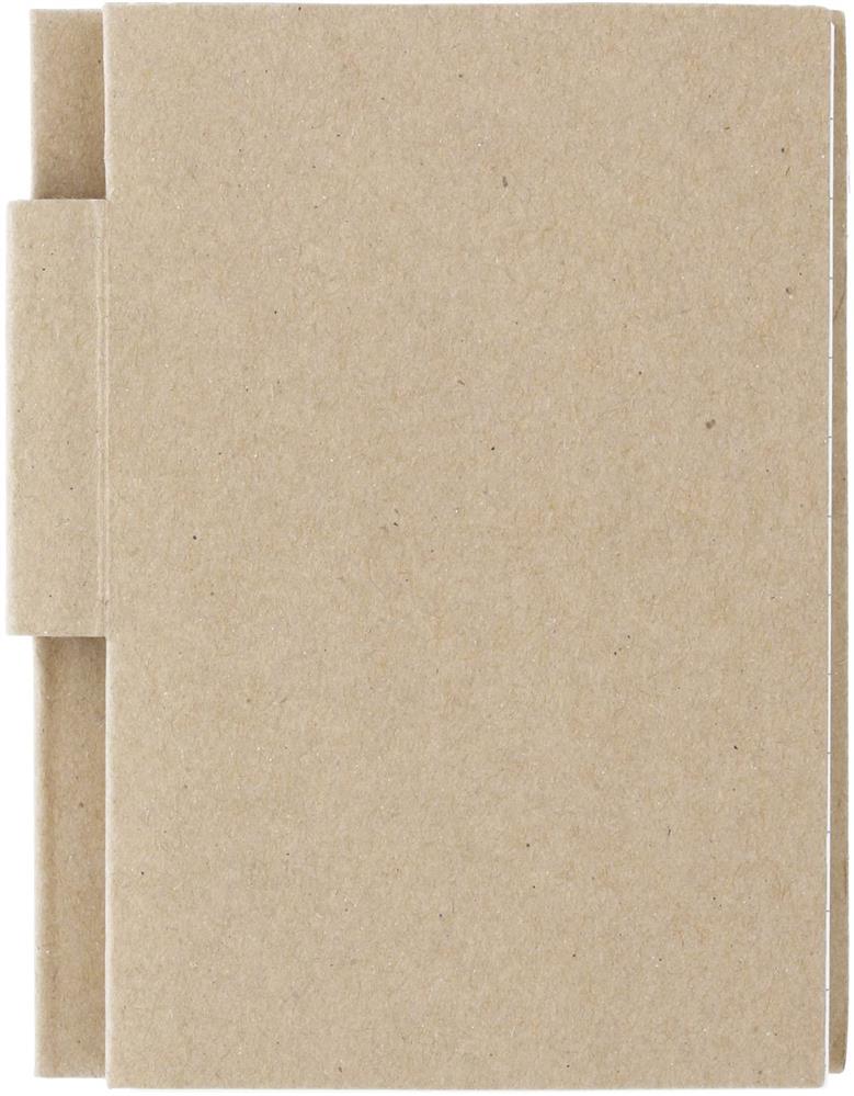 Bloc-notes recyclé avec mini-stylo personnalisé CARTOPAD, devant