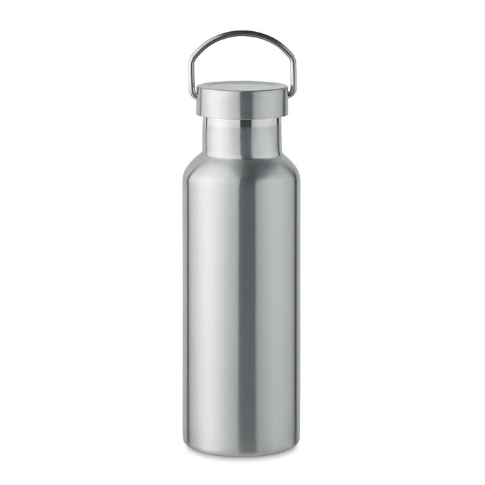 Bouteille isotherme inox 500 ml personnalisée FLORENCE, Argent Mat