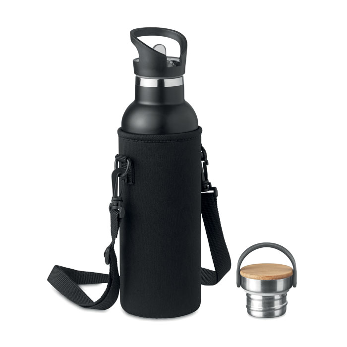 Gourde isotherme 700 ml personnalisée TIKSI, Noir