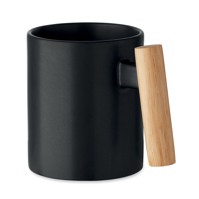 Mug céramique poignée bois 320 ml personnalisé CRENATE