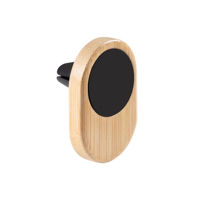 Support téléphone voiture bambou personnalisé ELLAGAN, Bois