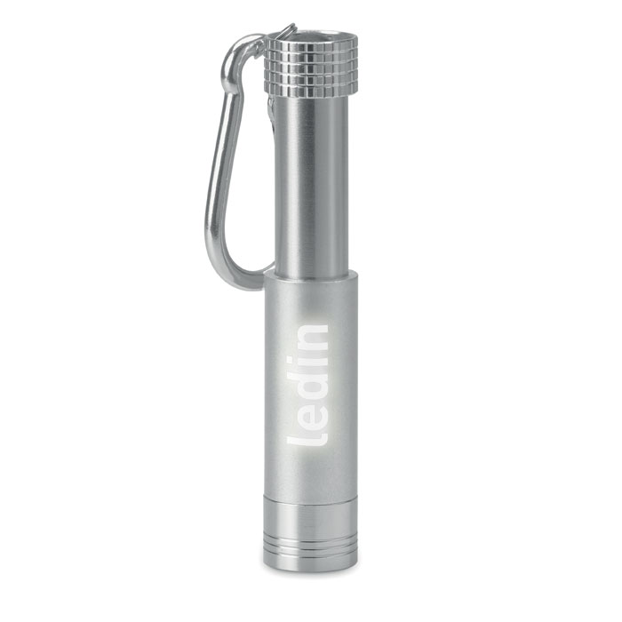 Porte-clés lumineux LED alu personnalisé POP LIGHT