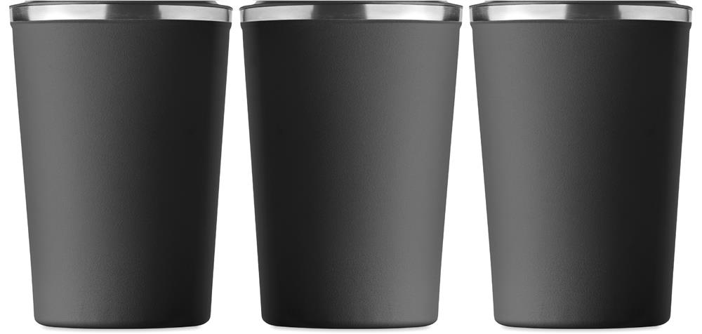 Gobelet inox 350 ml personnalisé BRACE, tour complet (gravure laser 360)