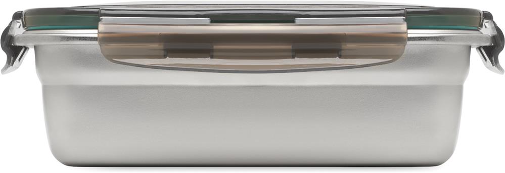Lunch box inox recyclé 850 ml personnalisée LOX, côté 1