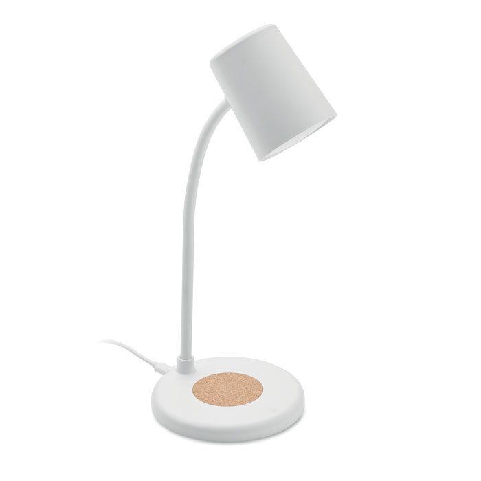 Lampe de bureau chargeur sans fil 15 W personnalisée SPOT, Blanc