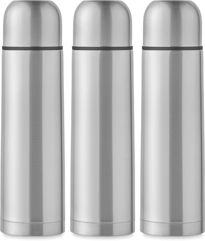 Bouteille isotherme inox recyclé 500 ml personnalisée MAHUA, tour complet (impression numérique 360)
