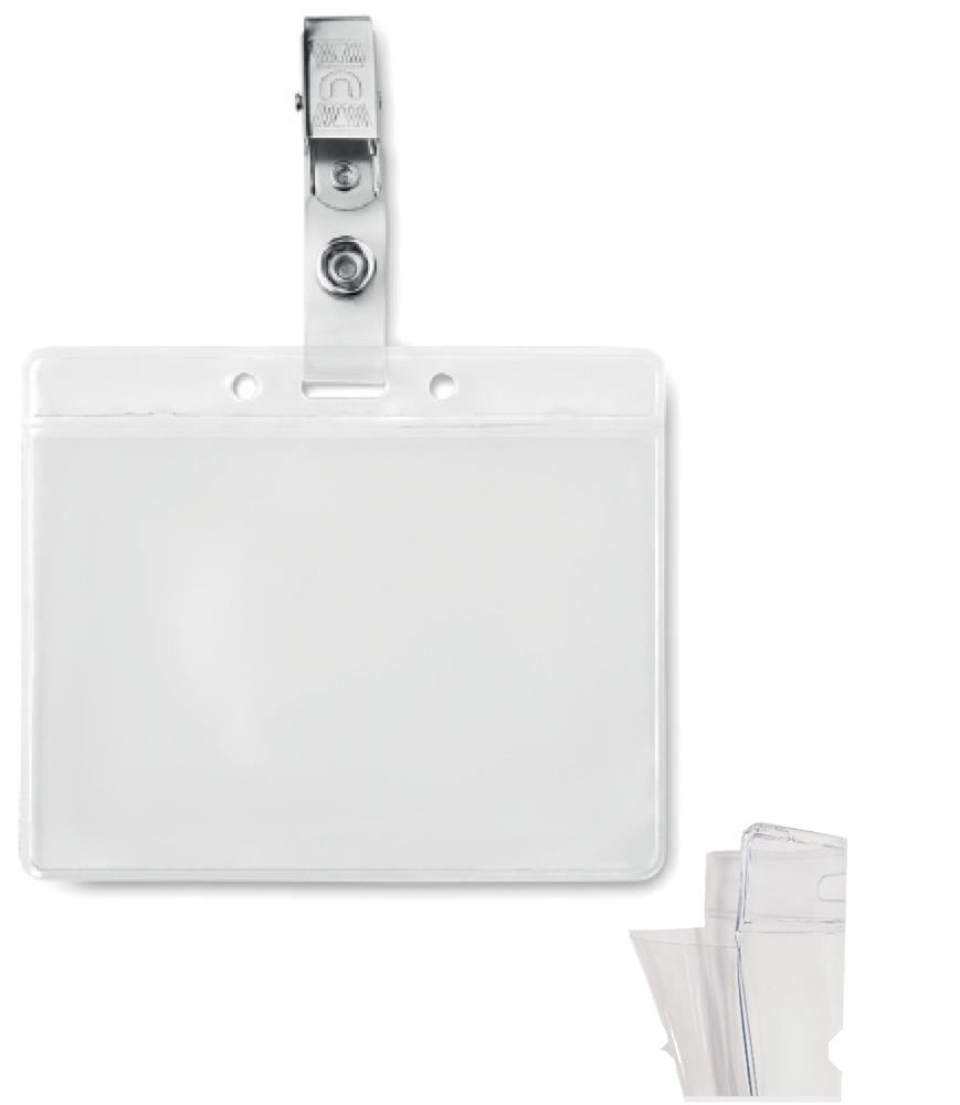 Porte-badge PVC à clip personnalisé CLIPBADGE, devant