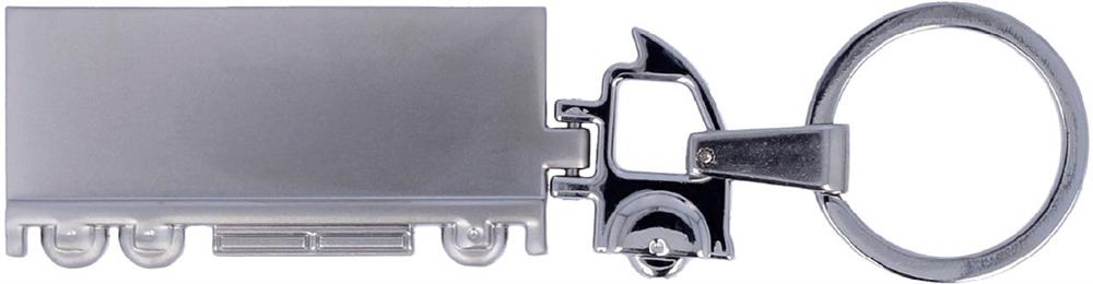 Porte-clés camion métal personnalisé TRUCKY, dos (doming)