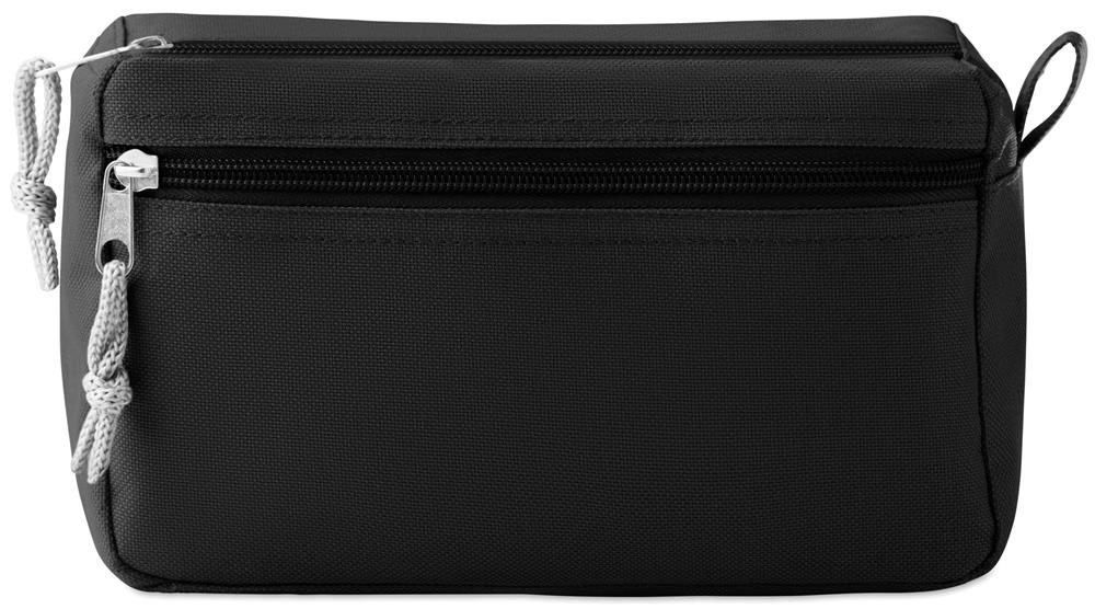 Trousse de toilette polyester 600D personnalisée NEW & SMART, devant