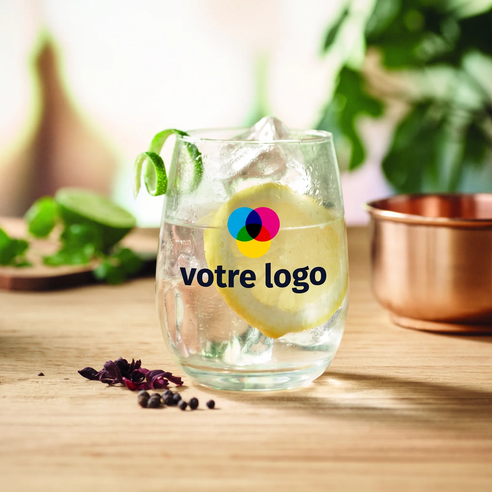 Verre recyclé 420 ml personnalisé DILLY