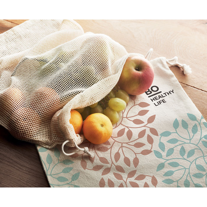 Sac filet coton 140 g/m² personnalisé VEGGIE
