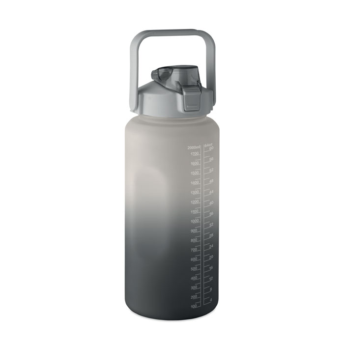 Bouteille d'eau RPET 2L personnalisée ACTIVATE MAX, Noir