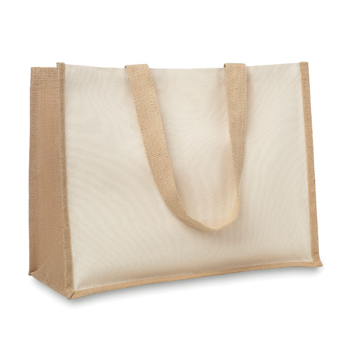 Sac jute et toile personnalisé CAMPO DE FIORI, Beige