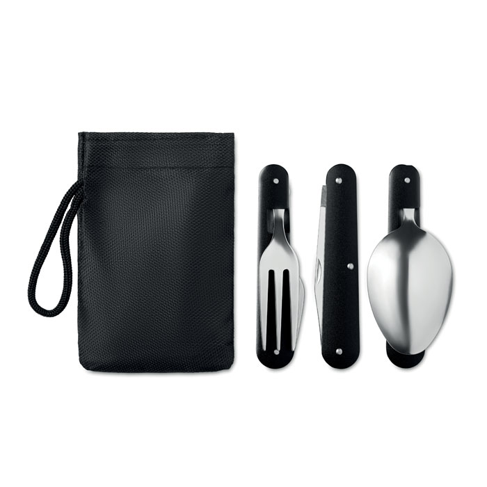 Couverts de camping inox personnalisés 3 SERVICE