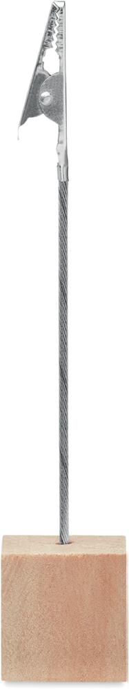 Pince mémo en bois de pin personnalisée HELLO CLIP, côté 2