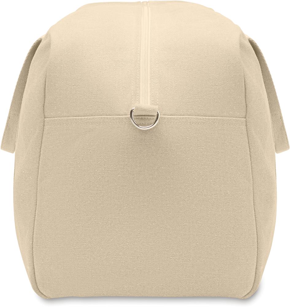 Sac de voyage recyclé 450 g/m² personnalisé DUFFAS, côté gauche