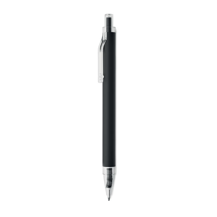 Stylo bille aluminium recyclé mat personnalisé NOSTA, Noir
