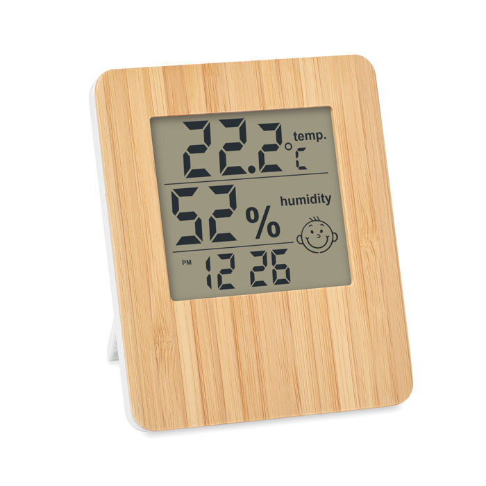 Station météo façade bambou personnalisée SUNCITY, Bois