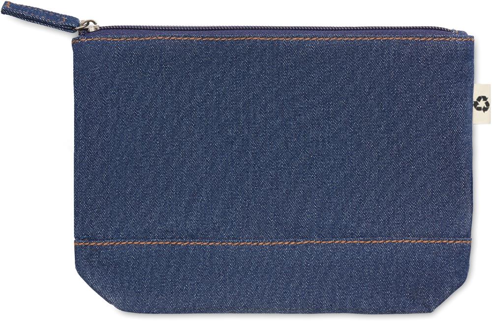 Trousse denim recyclé 250 g/m² personnalisée STYLE POUCH, côté 2