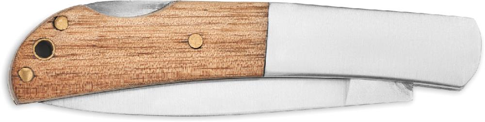 Couteau pliable manche acacia personnalisé SKARP, partie acier gauche
