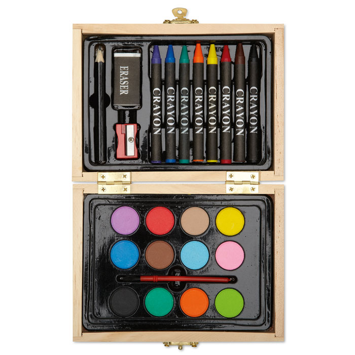 Set de peinture mallette bois personnalisé BEAU