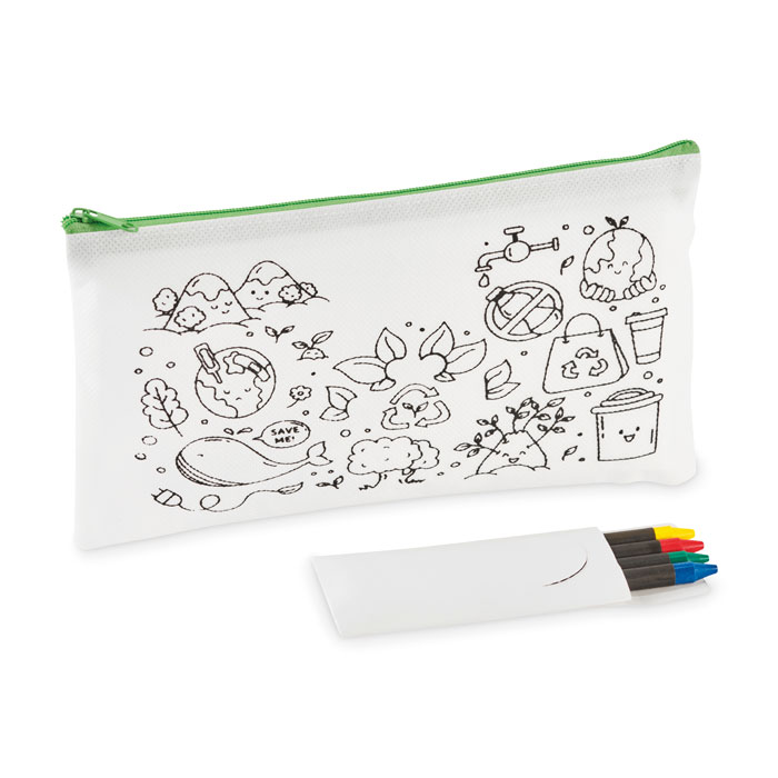 Trousse non tissé avec crayons personnalisée CRAY
