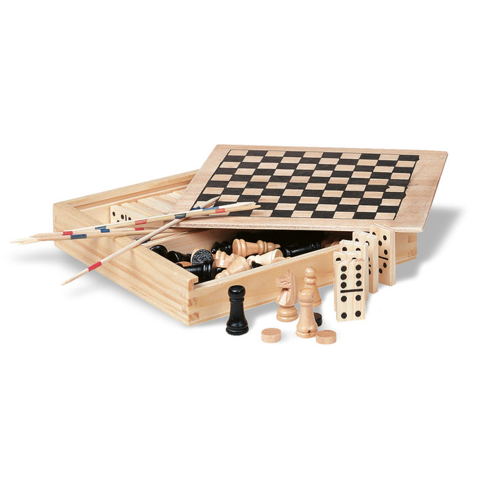 Coffret 4 jeux en bois personnalisé TRIKES