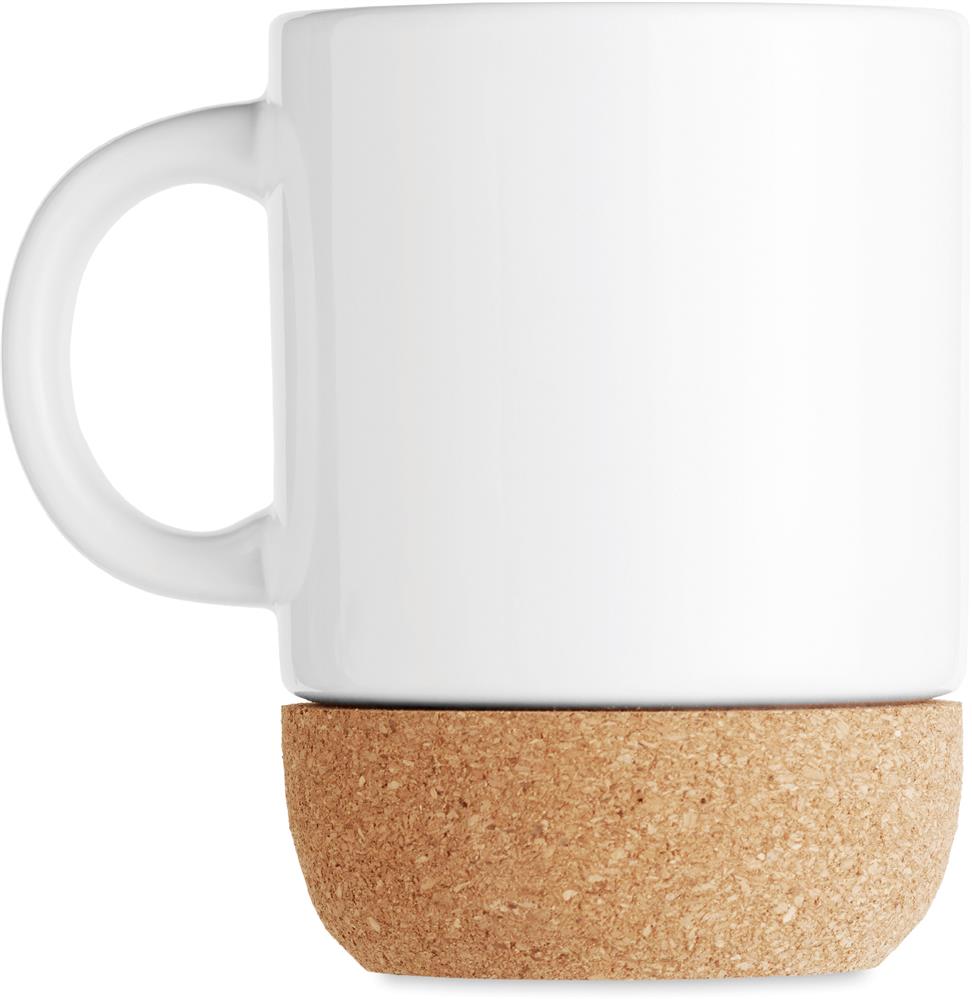 Mug céramique 300 ml base liège personnalisé SUBCORK, gauche
