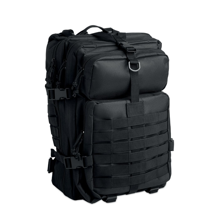 Sac à dos outdoor 50 L RPET personnalisé CARRYCONFI, Noir