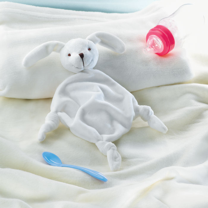 Doudou bébé blanc personnalisé LULLABY