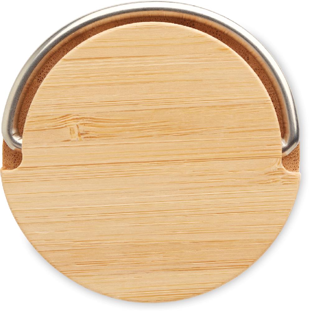Bouteille isotherme bambou infuseur personnalisée TAMPERE, couvercle