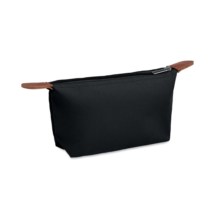 Trousse polyester recyclé 600D personnalisée VANITY, Noir