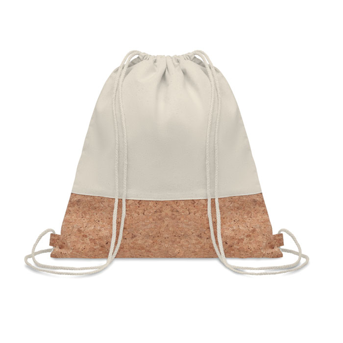 Sac à cordon coton sergé et liège personnalisé ILLA