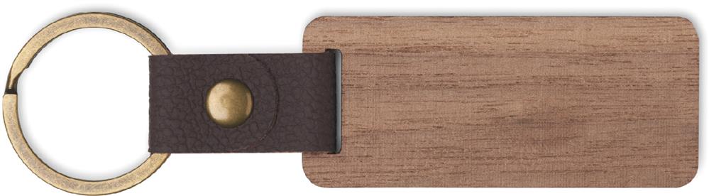 Porte-clés en noyer et PU personnalisé NAWKEY, côté 2