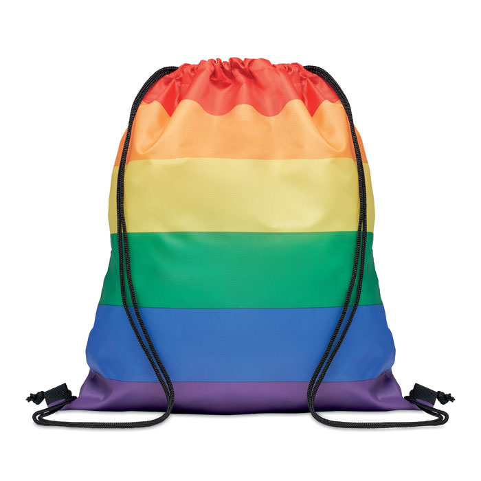 Sac à cordon arc-en-ciel RPET personnalisé BOW