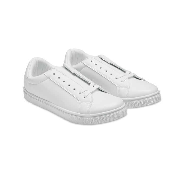 Baskets PU blanches taille 46 personnalisées BLANCOS
