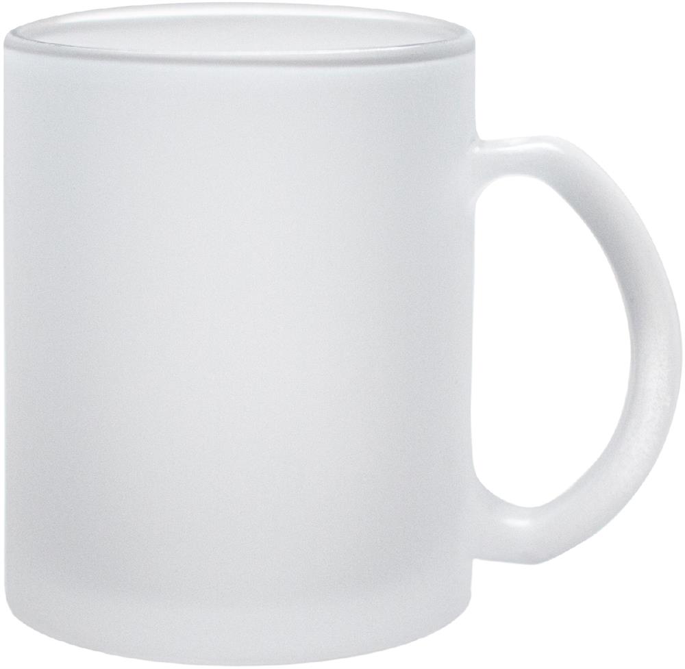 Mug verre dépoli 300 ml personnalisé SUBLIMATT, droite