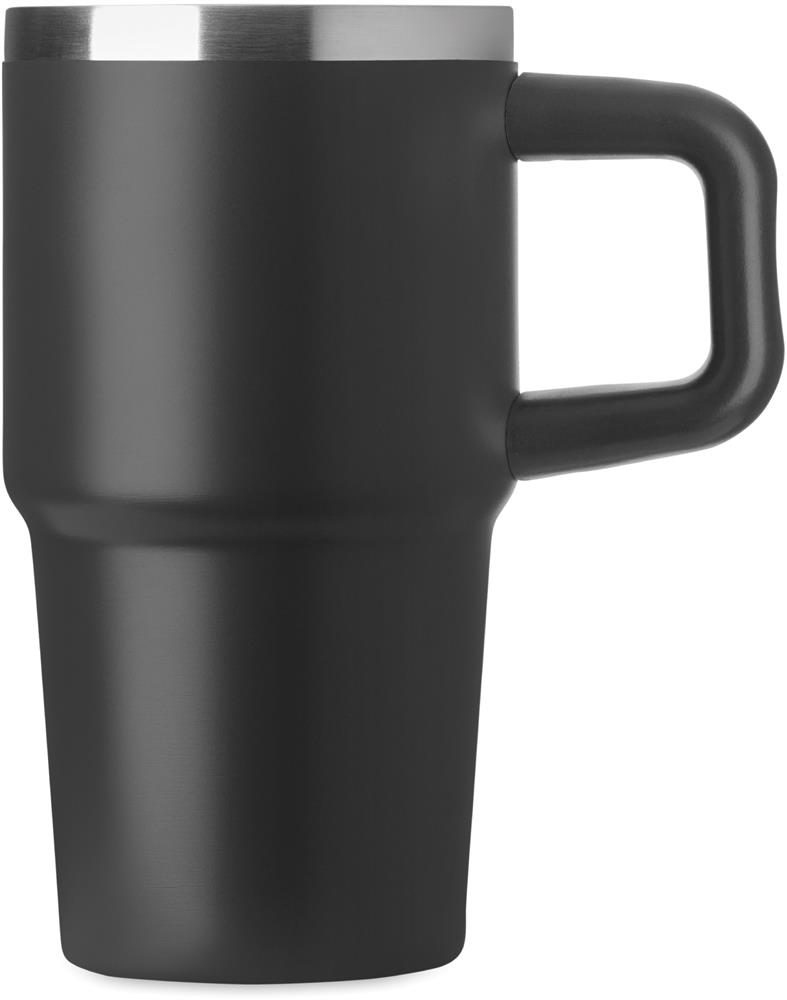 Gobelet isotherme inox 500 ml avec paille personnalisé ALAND, droite