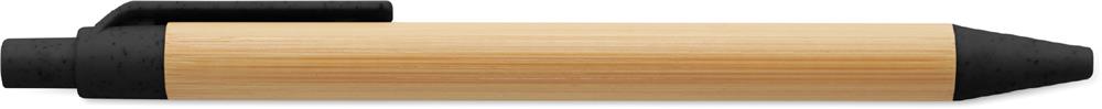 Stylo bille bambou coloré personnalisé ITEA COLOUR, corps (impression numérique) 2