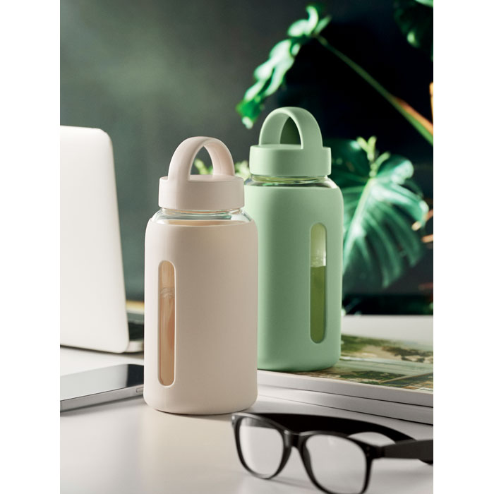 Bouteille en verre borosilicate personnalisée BORIS