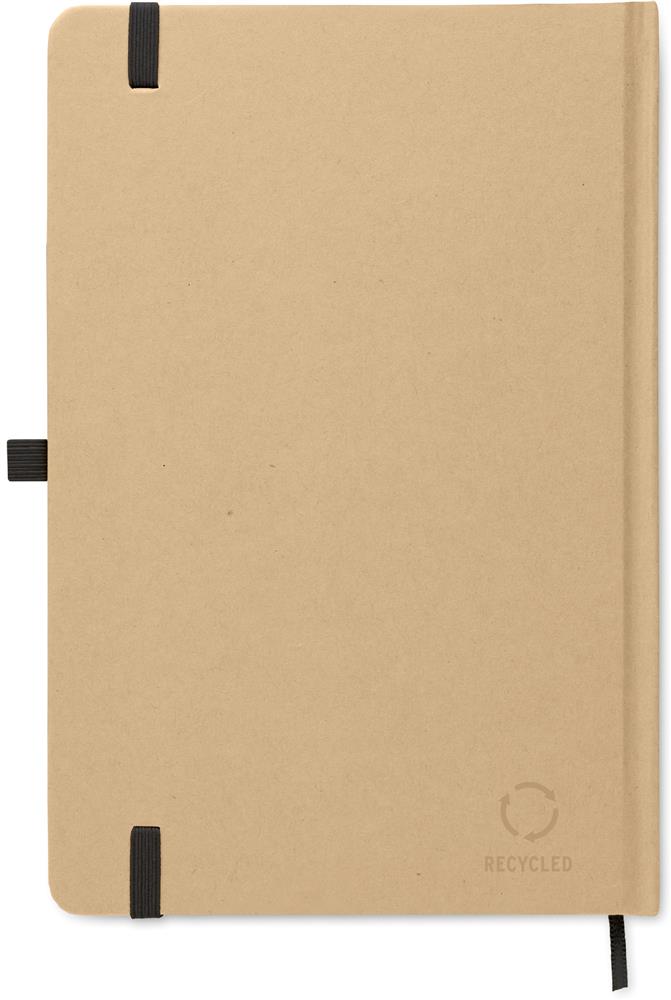 Carnet A5 carton recyclé et stylo personnalisé CARATIL, dos