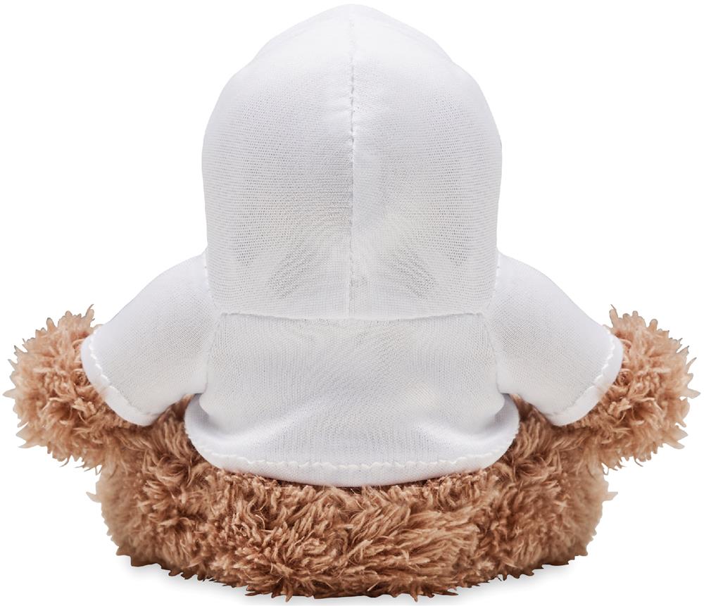 Peluche singe avec sweat à capuche personnalisée LENNY, dos