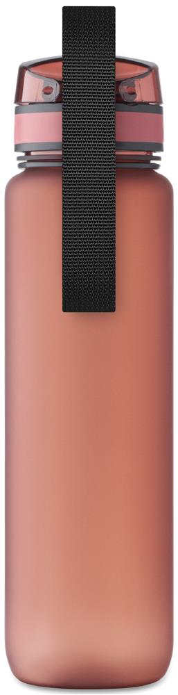 Bouteille de sport RPET 1L personnalisée ISFORDEN MARK, milieu sangle