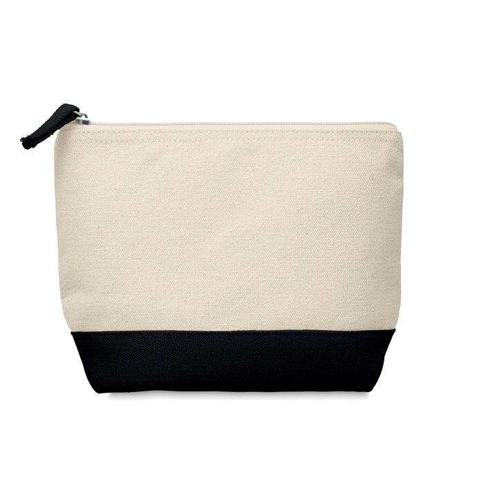 Trousse coton 340 g/m² bicolore personnalisée KLEUREN, Noir