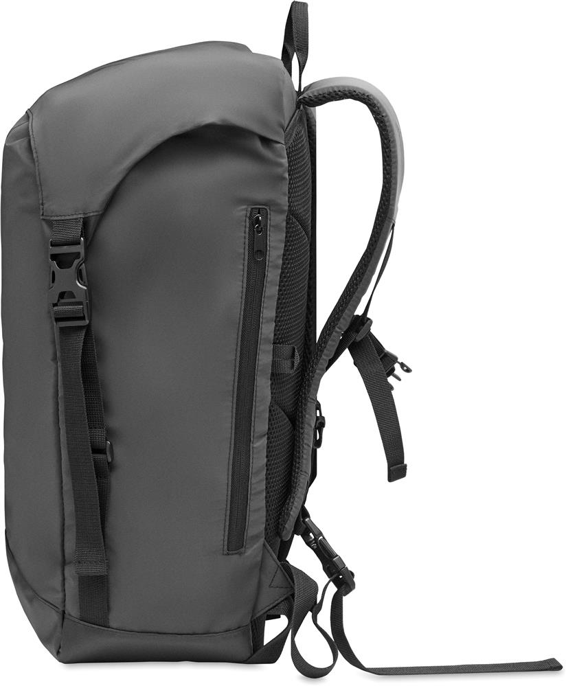 Sac à dos déperlant réfléchissant personnalisé EIGER, côté poche droite