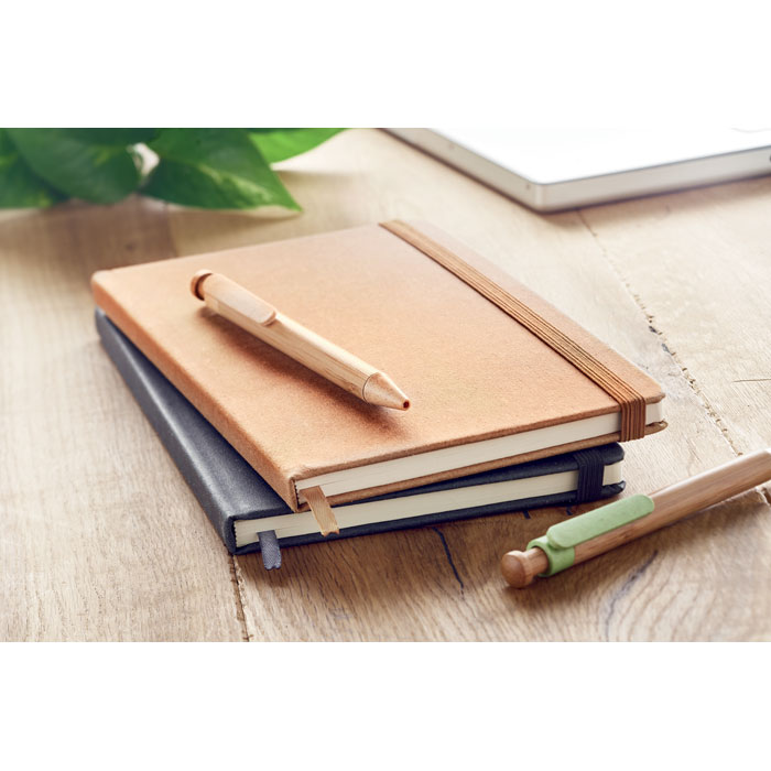 Carnet A5 cuir recyclé personnalisé BAOBAB