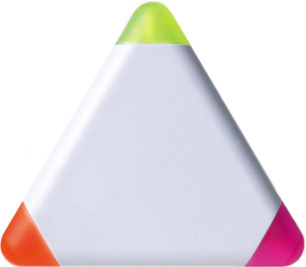 Surligneur triangulaire 3 couleurs personnalisé TRIANGULO, dos (tampographie)