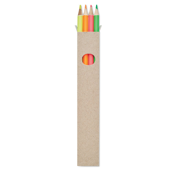 Crayons surligneurs bois personnalisés BOWY, Multicolore