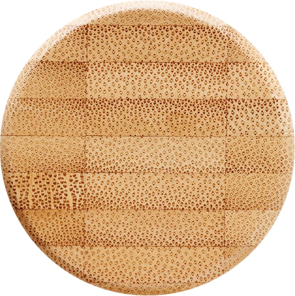 Bouteille en verre bouchon bambou personnalisée FJORD WHITE, couvercle dessus