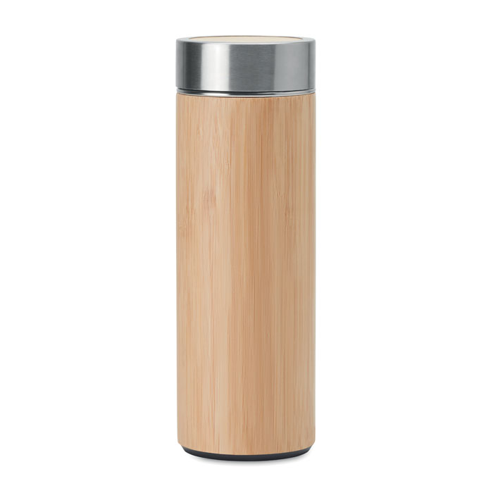 Gourde isotherme inox et bambou 400 ml personnalisée BATUMI
